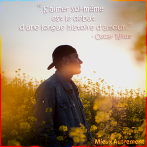 Homme dans un champ de fleurs jaunes